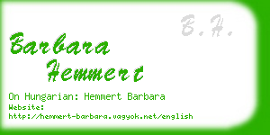 barbara hemmert business card